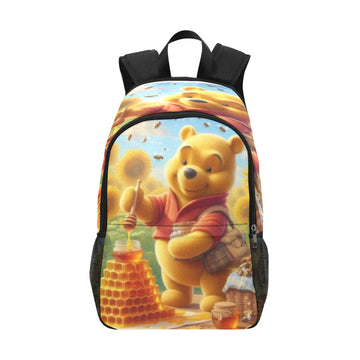 Unisex Children's Backpack Fabric Backpack with Side Mesh Pockets